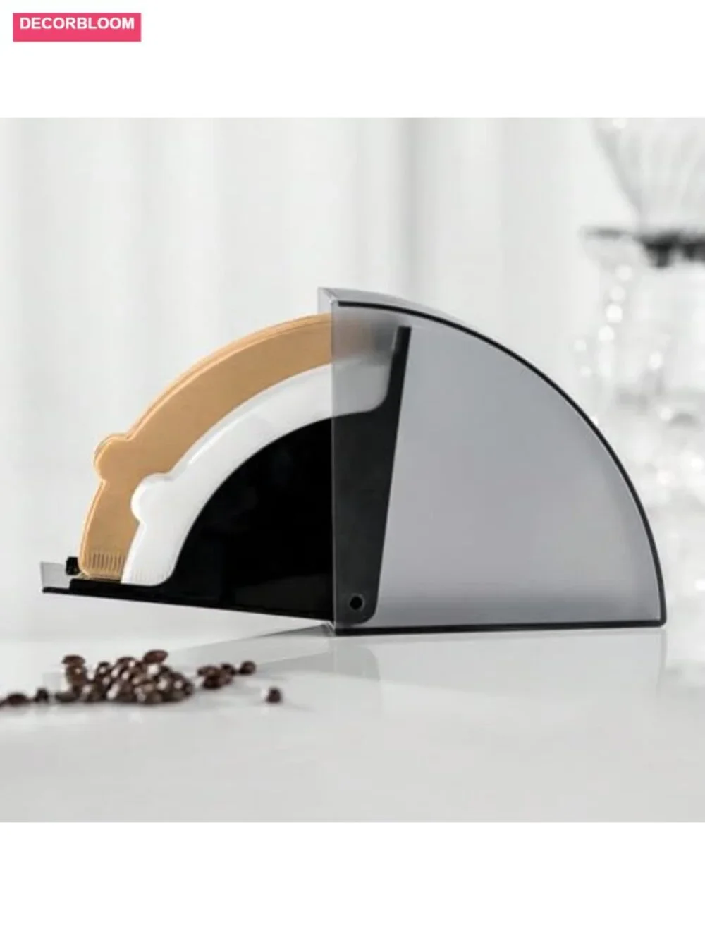 Coffee Filter Holder Durable Plastic Storage Container for Countertop
